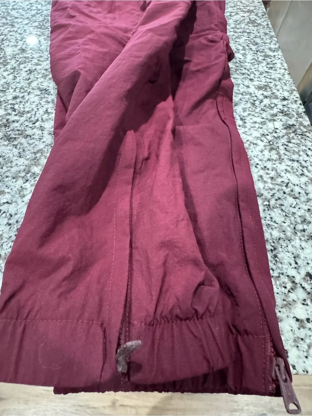 adidas Maroon Joggers with White Stripes and Red Accents